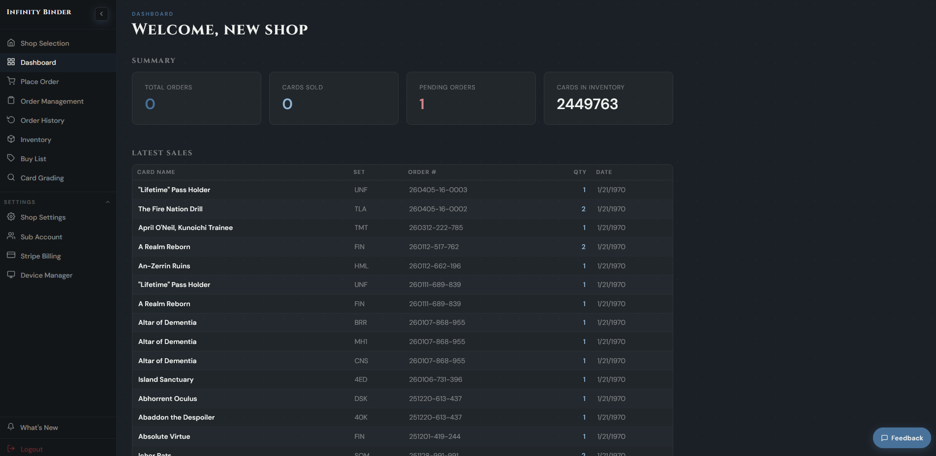 Dashboard